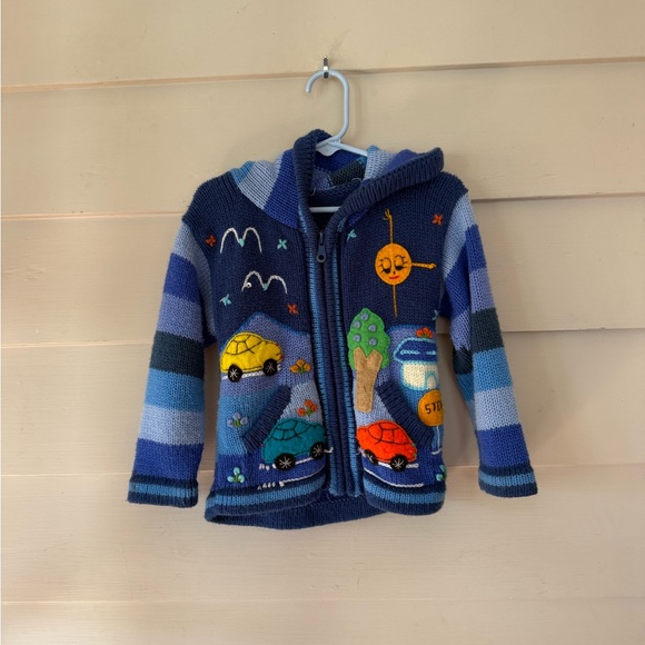 Colorful Knit Children's Hoodie - Picture 1 of 2